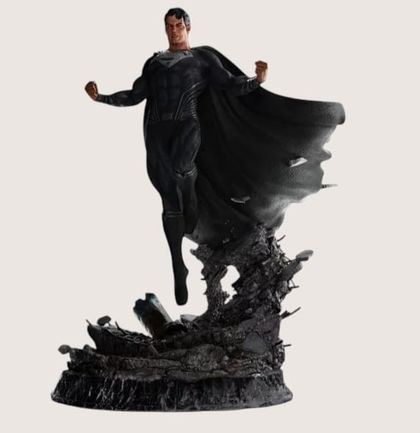 SUPERMAN ( BLACK SUIT) ZACK SNYDERS JUSTICE LEAGUE POLYSTONE STATUE (ESCALA 1:4) WORKSHOP Ed 2021